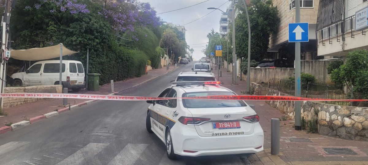 חסימת הרחוב על ידי כוחות המשטרה (צילום: דוברות המשטרה)