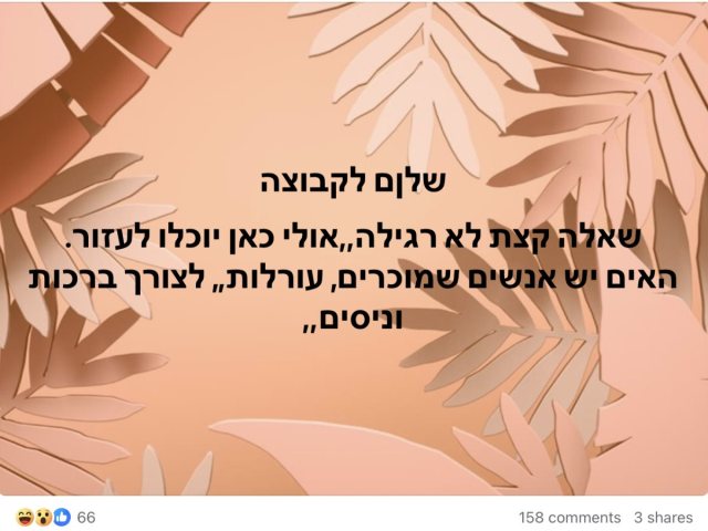 צילום מסך מהקבוצה ׳תושבי רמת גן׳ בפייסבוק