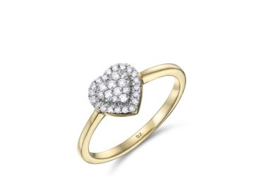 טבעת יהלומים D heart